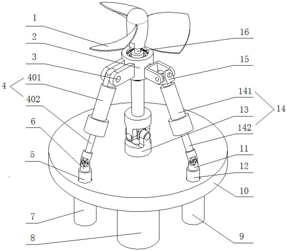 Parallel type vectored propulsion mechanism and underwater robot provided with same