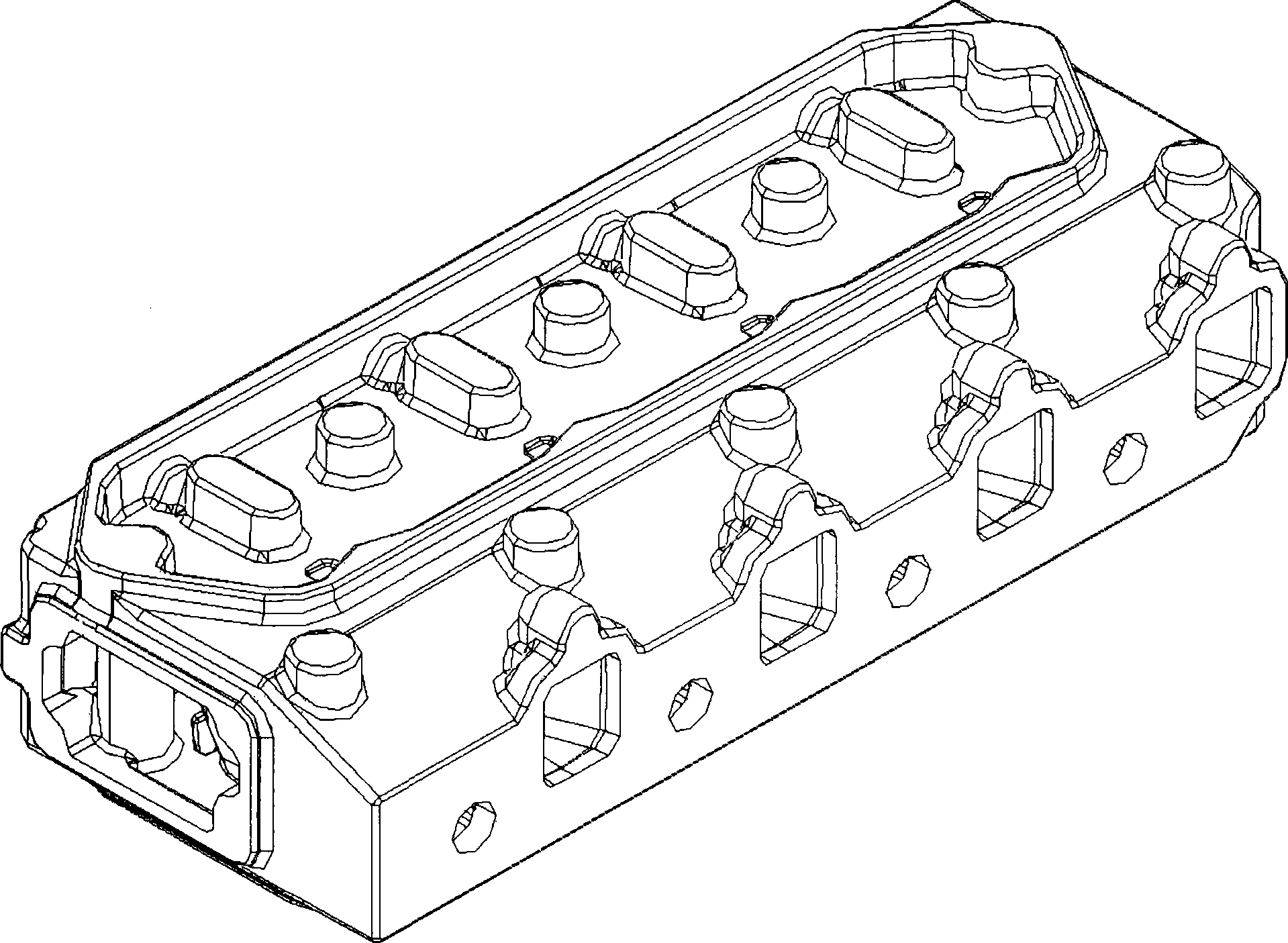 Method of casting engine cylinder head with lost foam