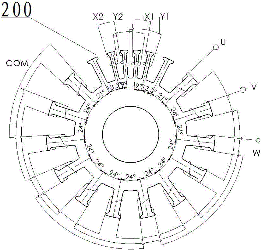 Outer rotor type permanent magnet motor with rotor position sensor, rotor position detection method and servo motor system