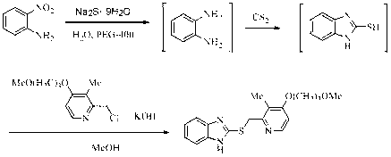 Method for preparing sulfur ether intermediates of proton pump inhibitor