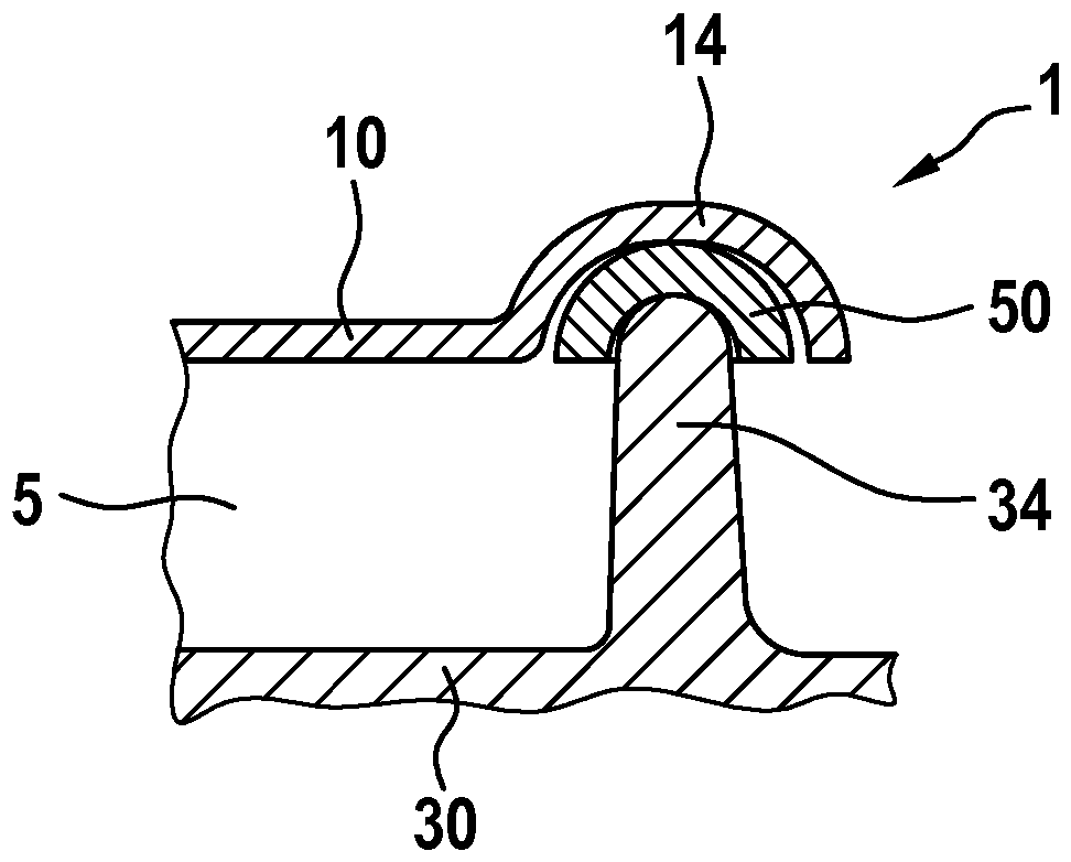 Housing with fluid duct