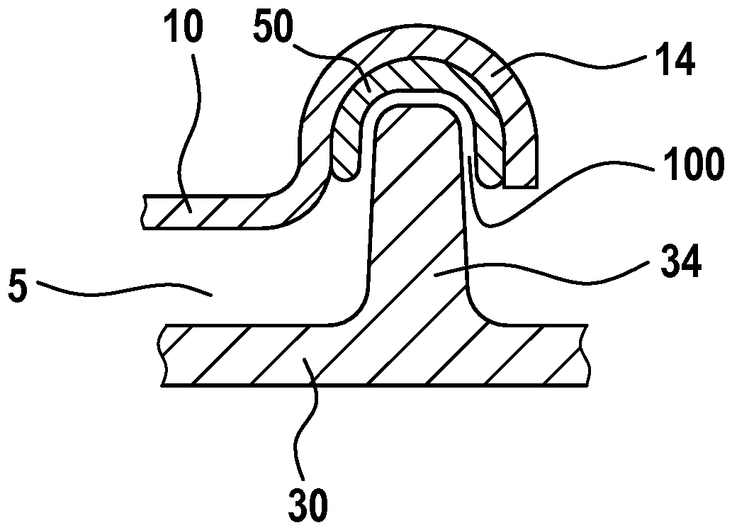 Housing with fluid duct