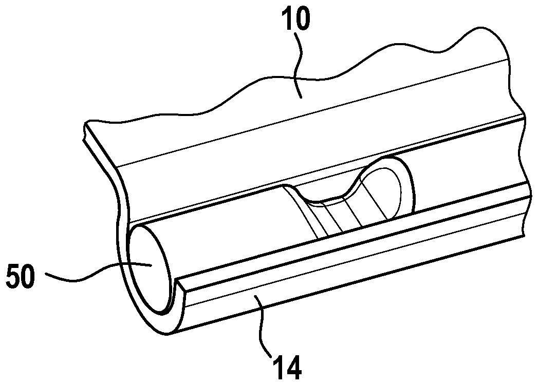 Housing with fluid duct