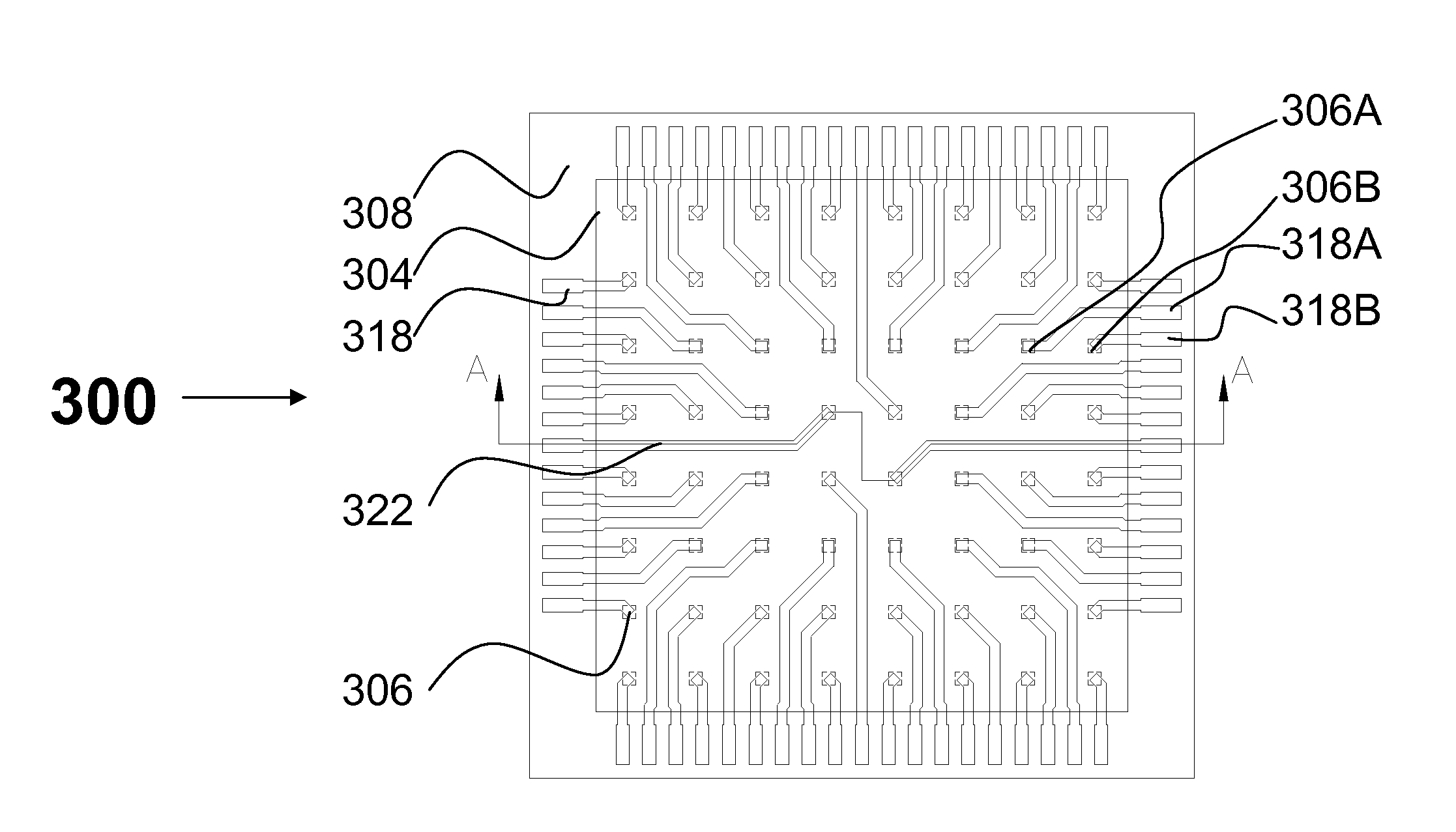 Leadless integrated circuit package having high density contacts