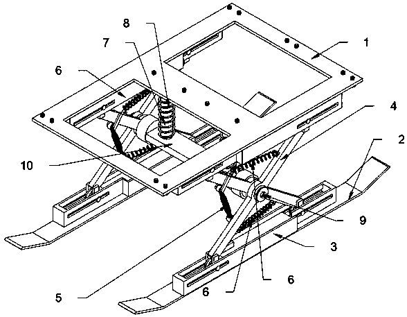 Undercarriage structure of aerial helicopter model