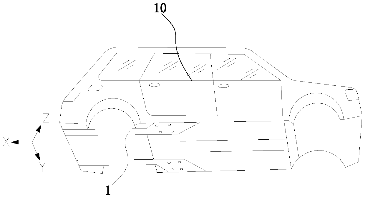 Rear longitudinal beam assembly for fixing torsion beam