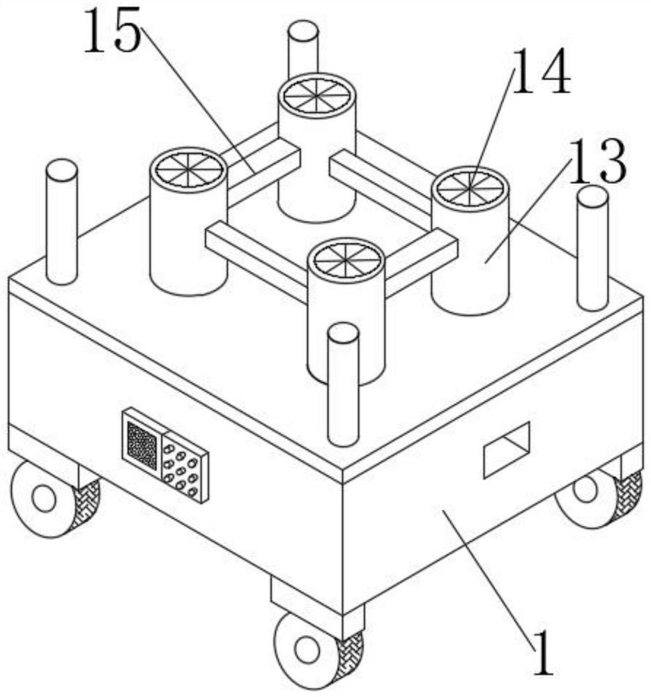 Nursery stock pesticide spraying device for landscaping engineering