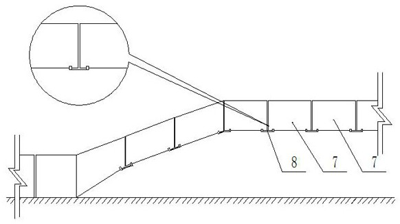 Device for protecting sealing clamp of suspended section of reversed loader