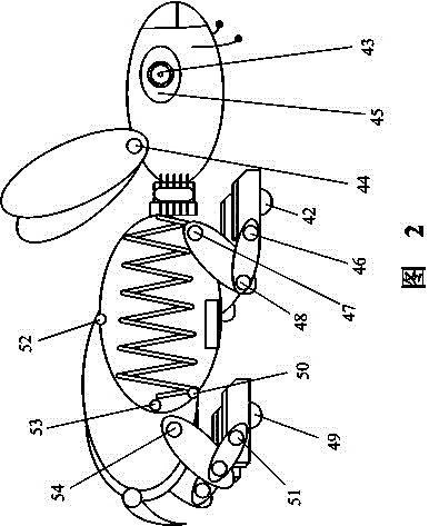 A walking mechanical rabbit dedicated to science popularization teaching for teenagers