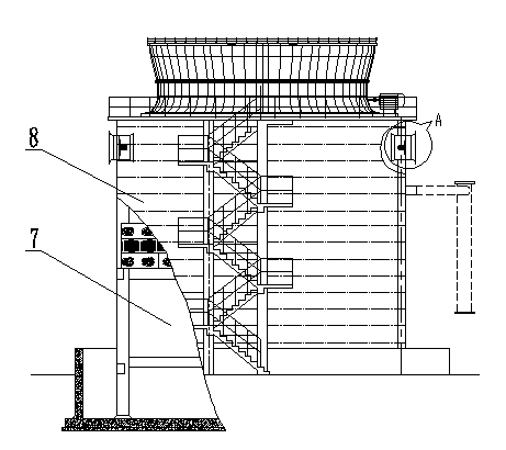 Environment-friendly and energy-saving cooling tower for dispersing fog