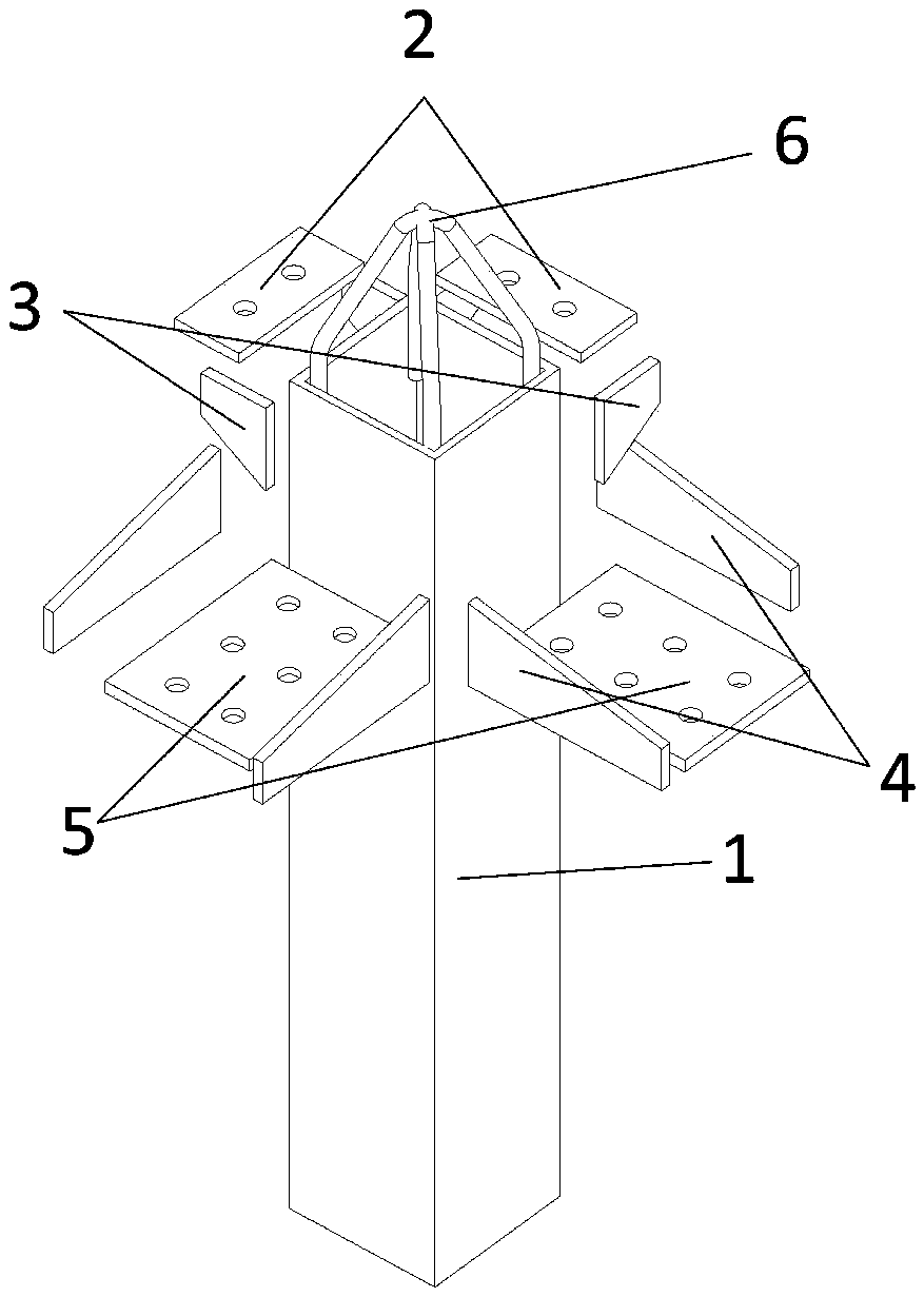 An assembled steel structure beam-column joint connection device
