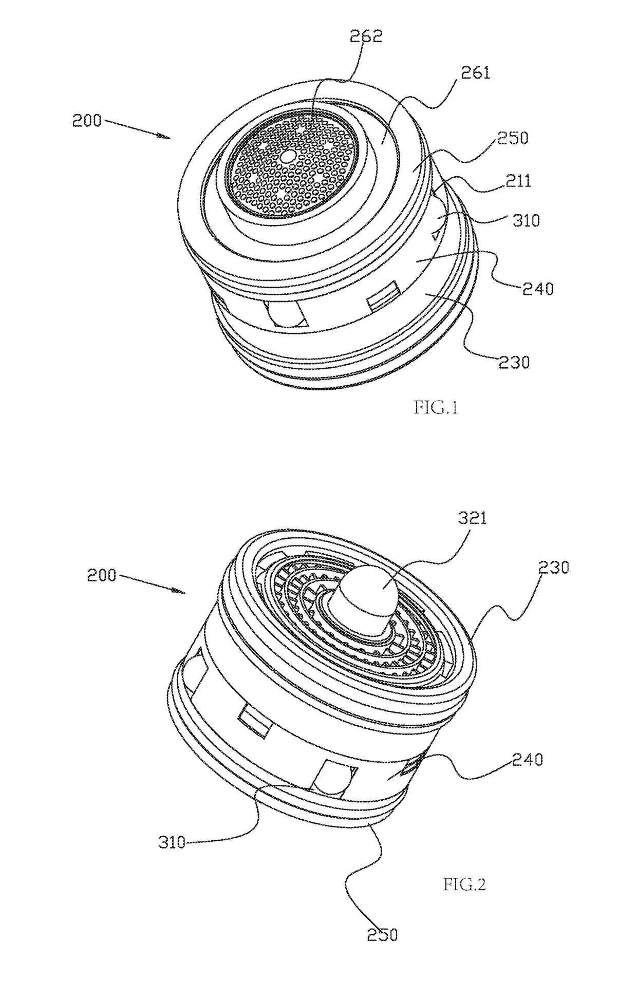 Connecting structure of outlet terminal and jet regulator