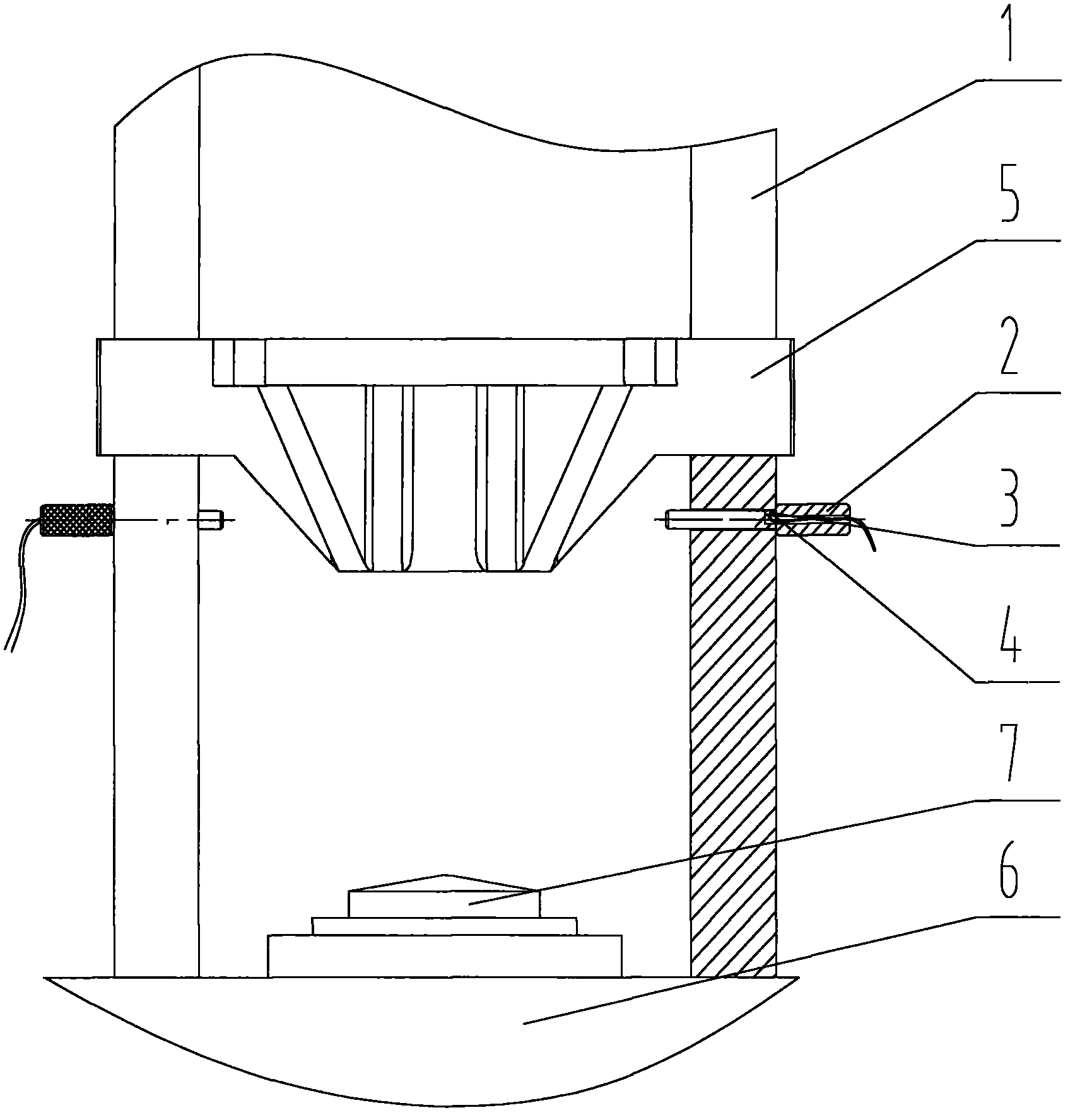 Safety chain protection mechanism and method of vertical impact test bench