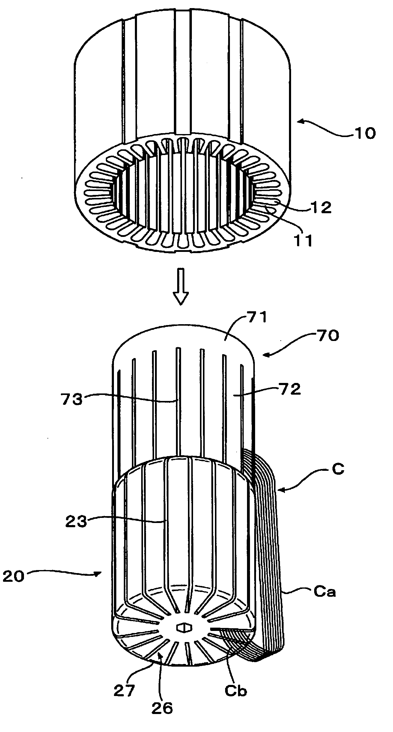 Method and apparatus of producing stator