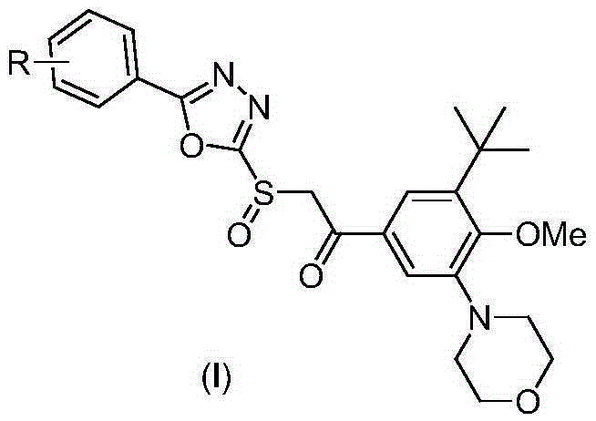 A class of oxadiazole sulfoxide compounds containing cyanobenzene, its preparation method and use