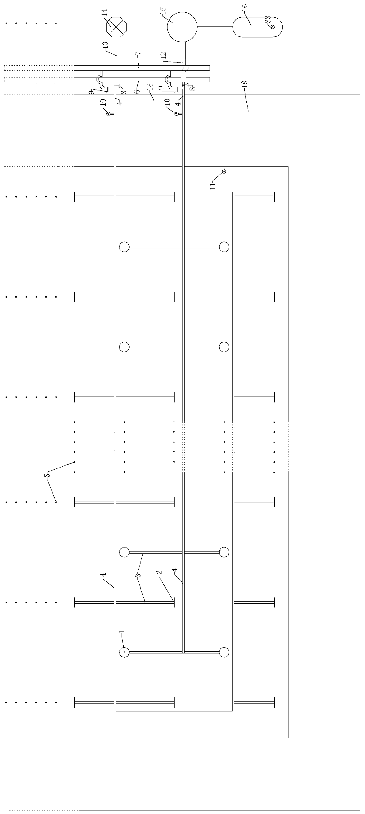 A vacuum pre-pressure leaching coupling cleaning ground treatment system