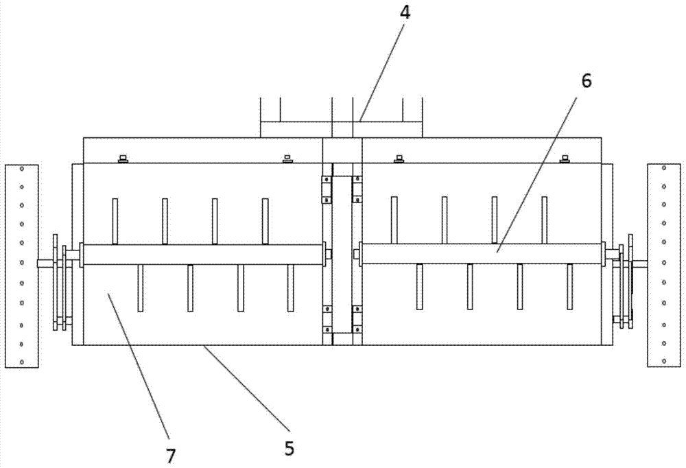 A belt-type throwing biochar seeding machine