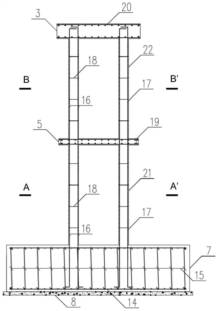 Tower crane foundation located on foundation pit slope and construction method thereof