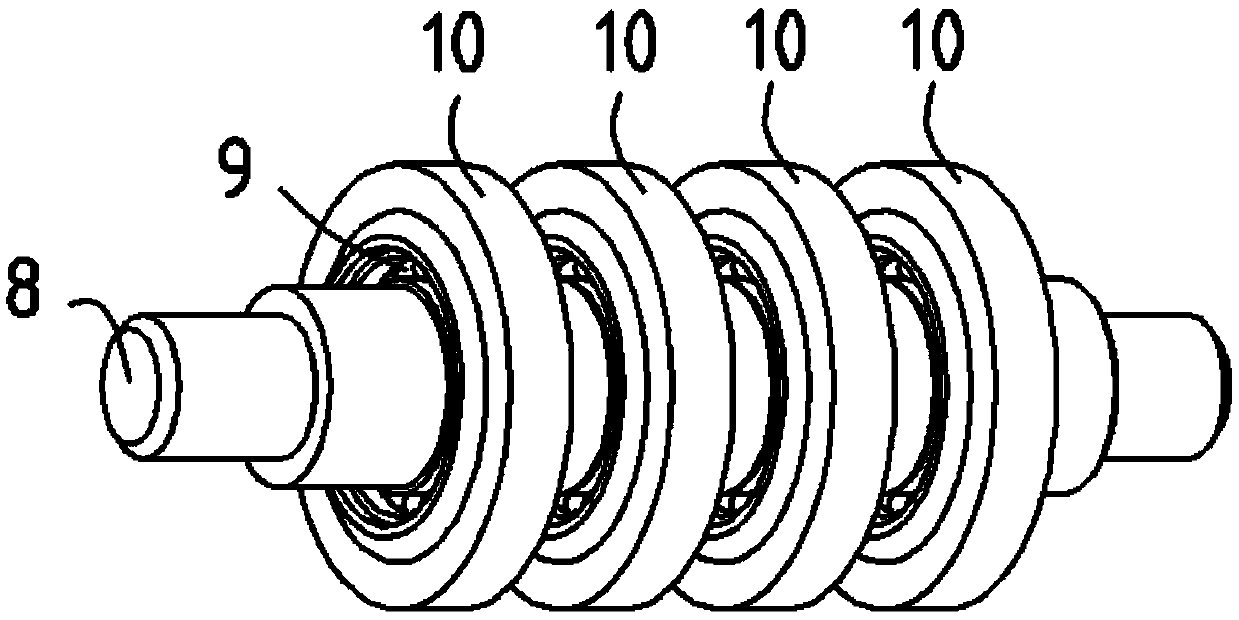 A re-feeding device in a carbon fiber laying head