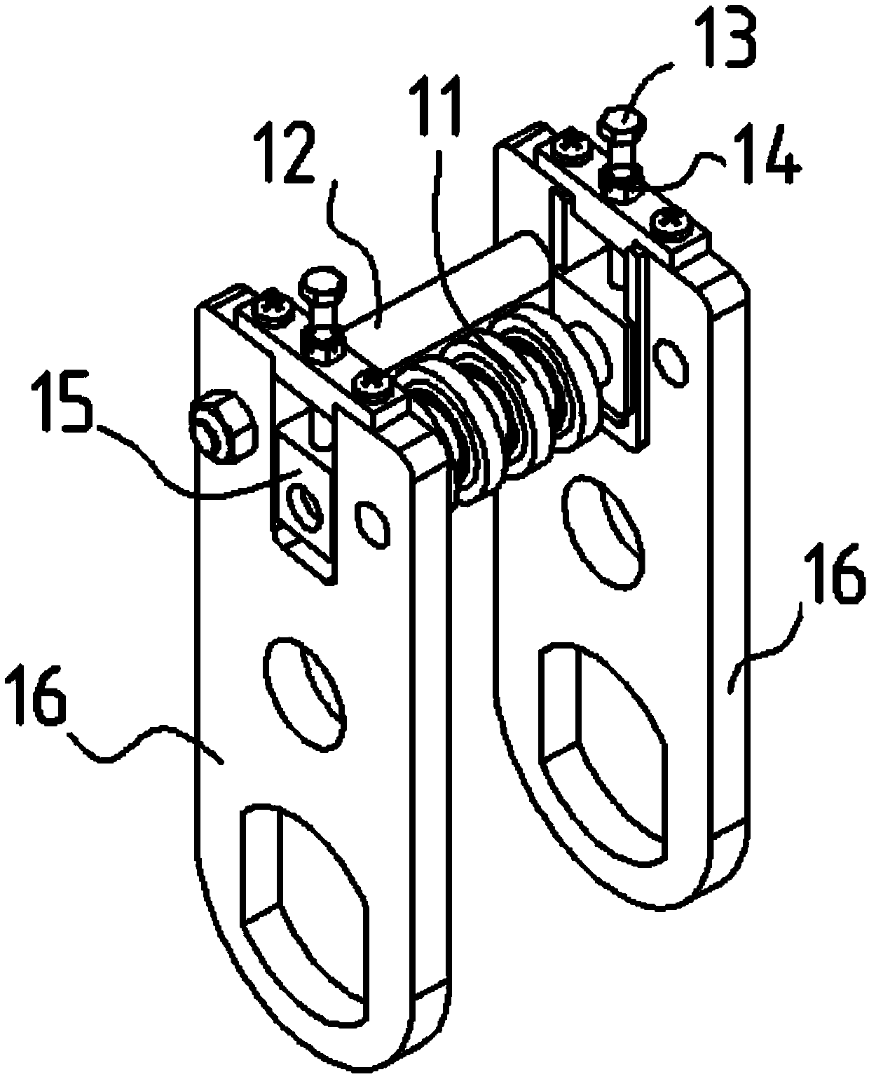 A re-feeding device in a carbon fiber laying head