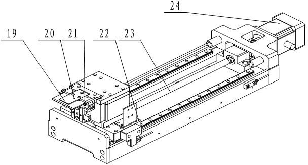 Full-automatic charging-discharging mechanism used for LED (Light Emitting Diode) laser cutting