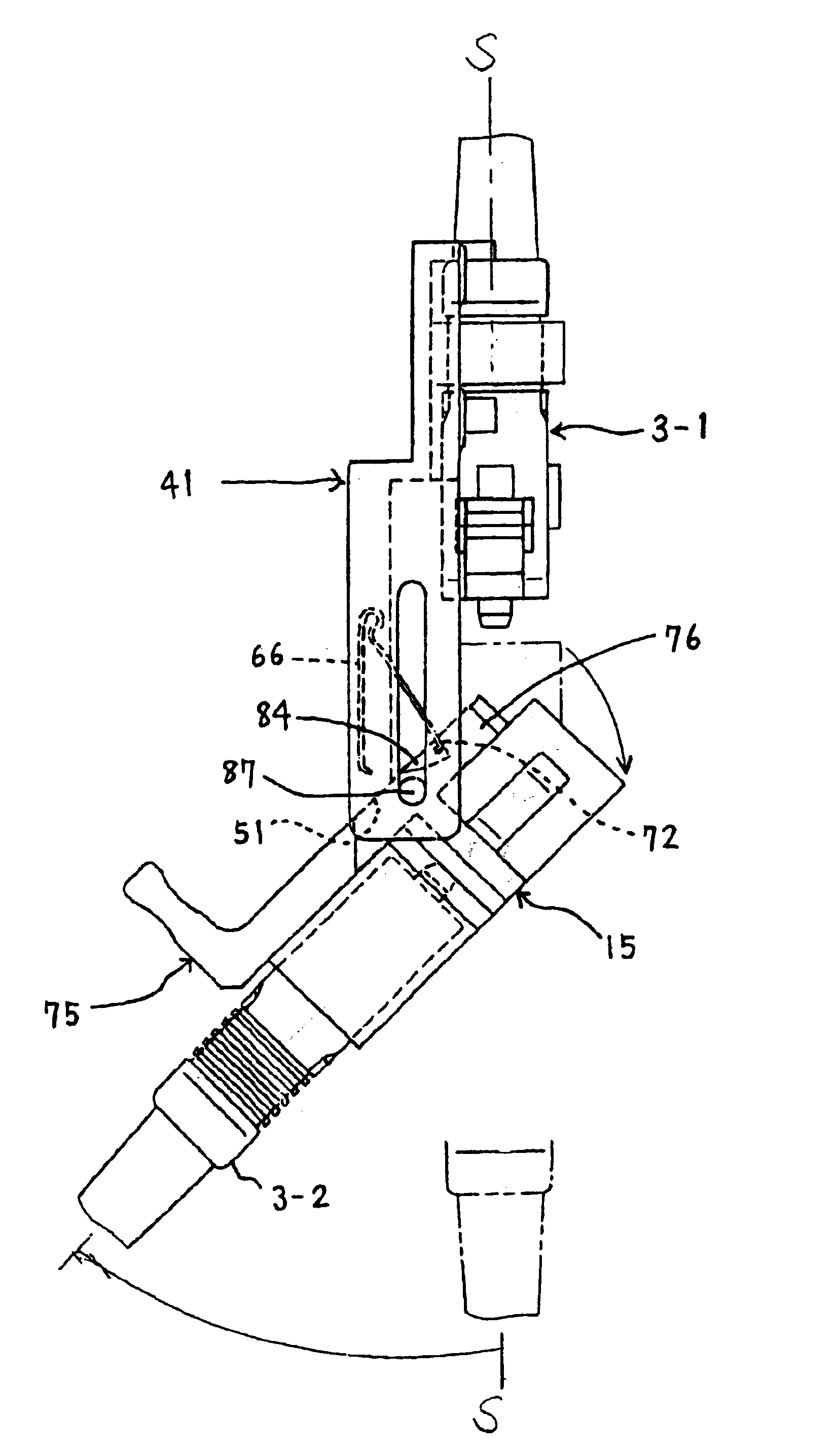 Apparatus for connecting optical connectors and printed circuit board, unit mounting the same