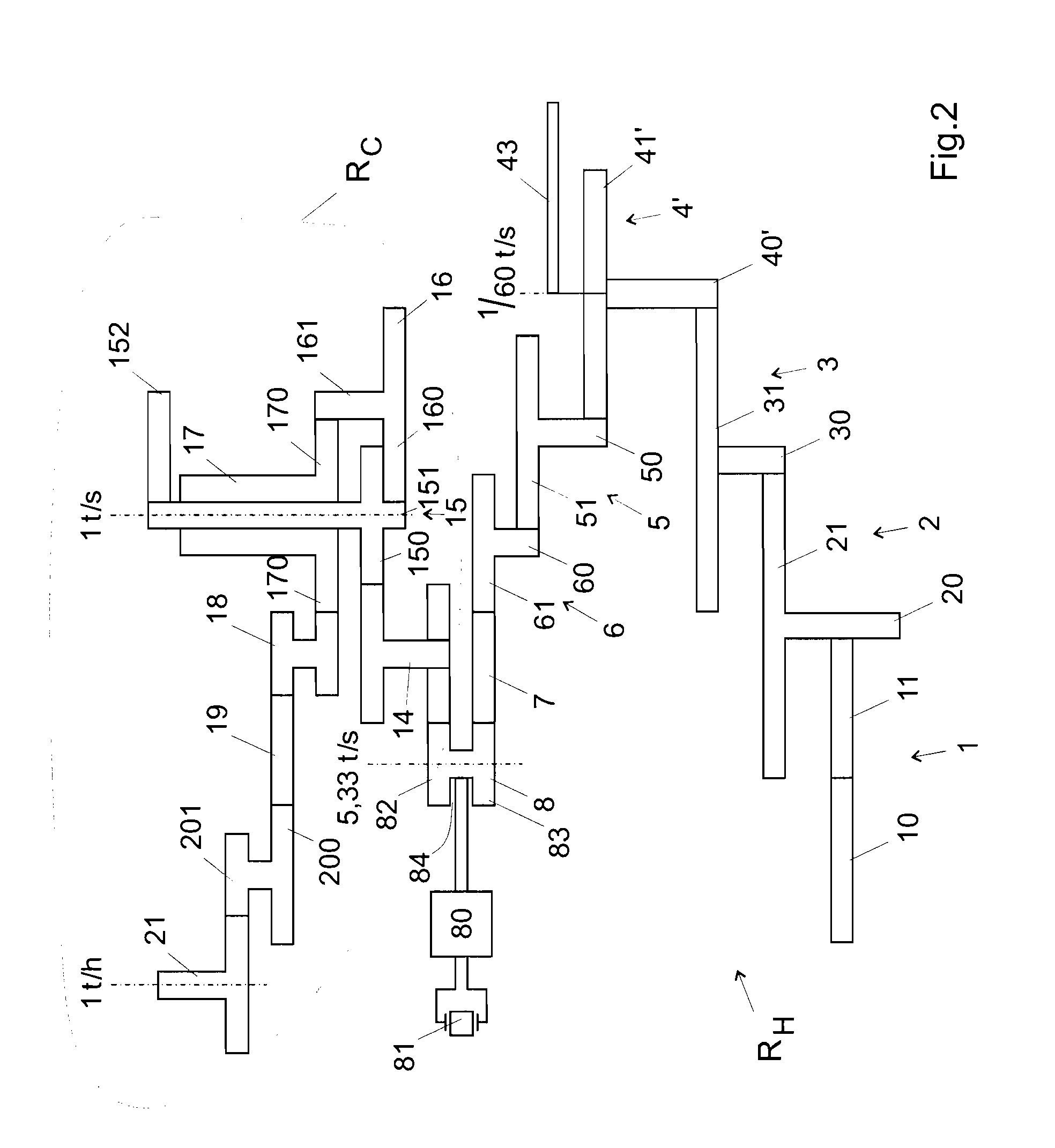 Movement for mechanical chronograph with quartz regulator