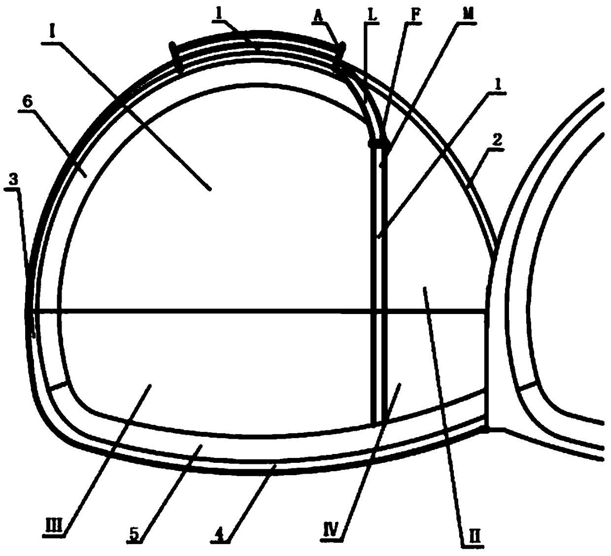 Construction method of temporary support for tunnel face of rear hole of double-arched tunnel