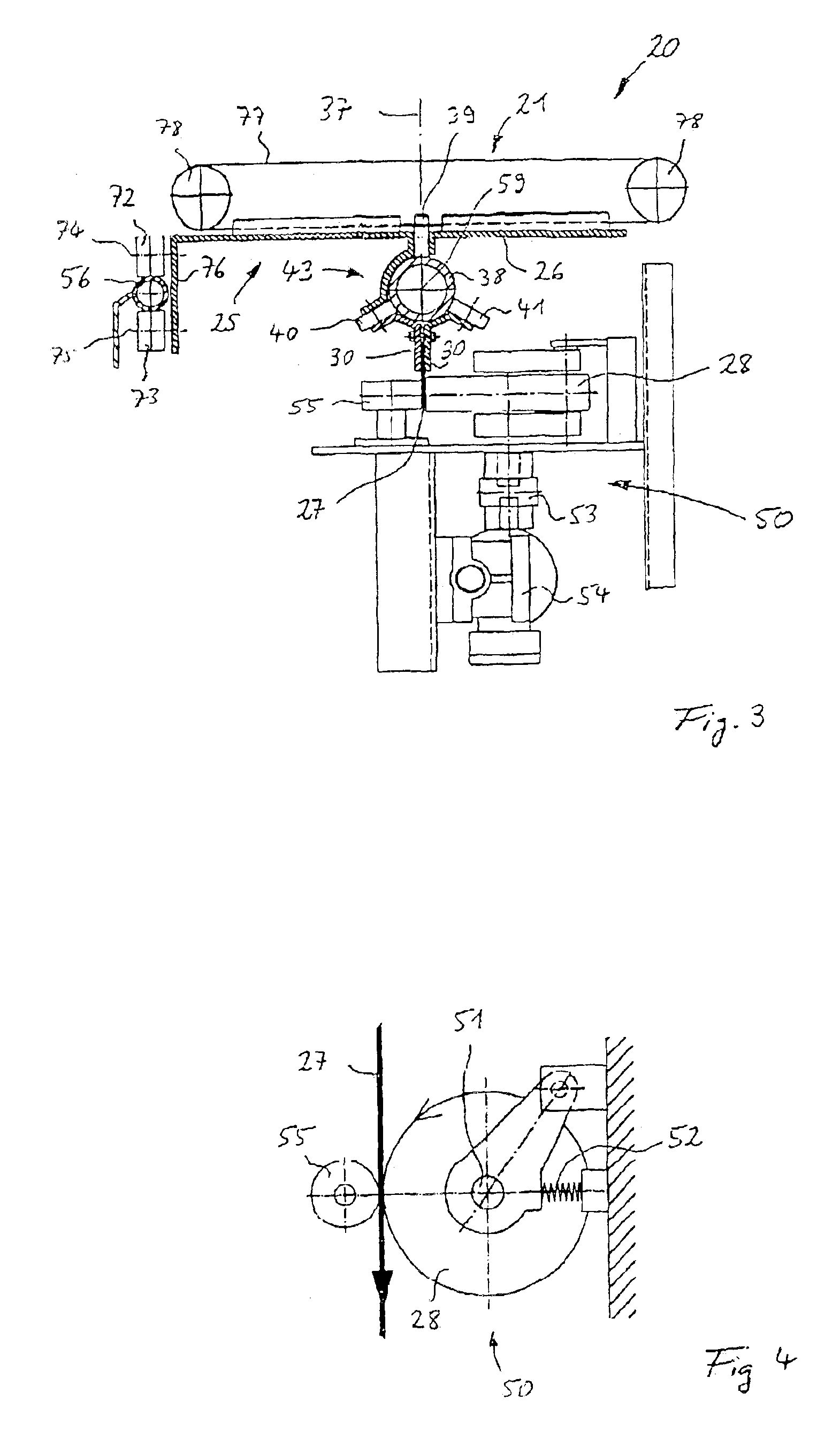 Device for conveying piece goods