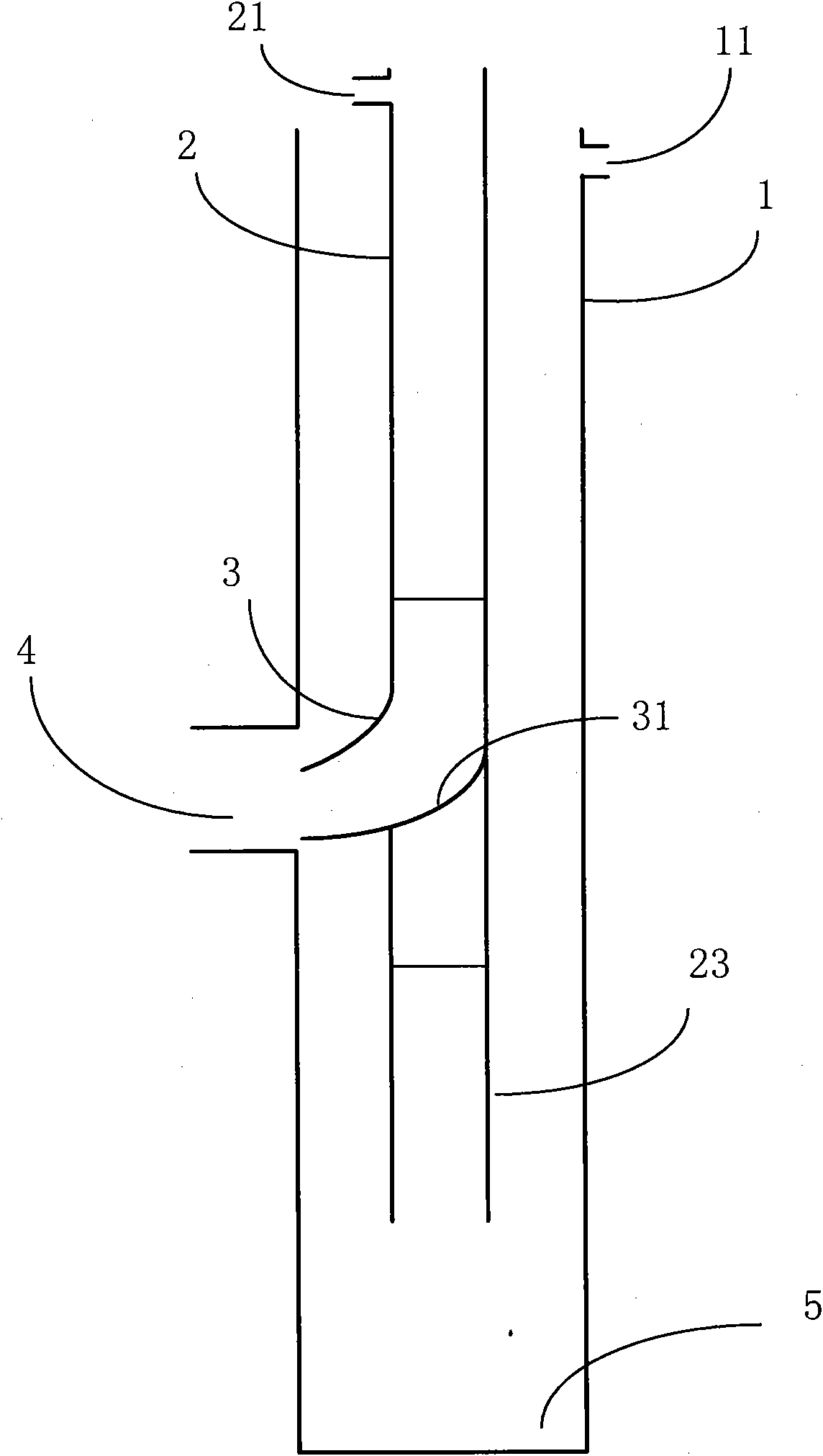 Auxiliary circulatory chip returning device of production vertical well when the coalbed methane well generates radial hydraulically injection