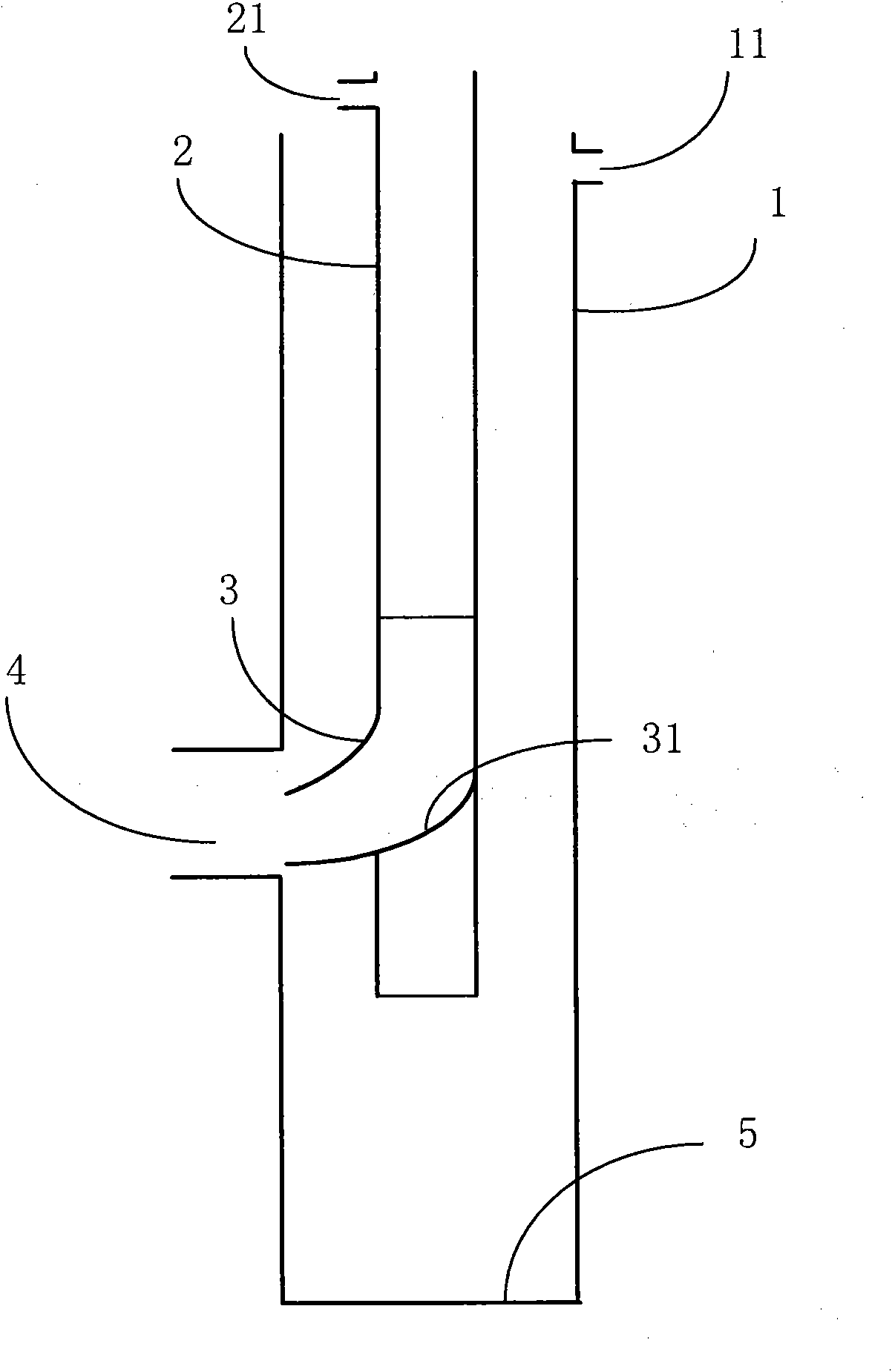 Auxiliary circulatory chip returning device of production vertical well when the coalbed methane well generates radial hydraulically injection
