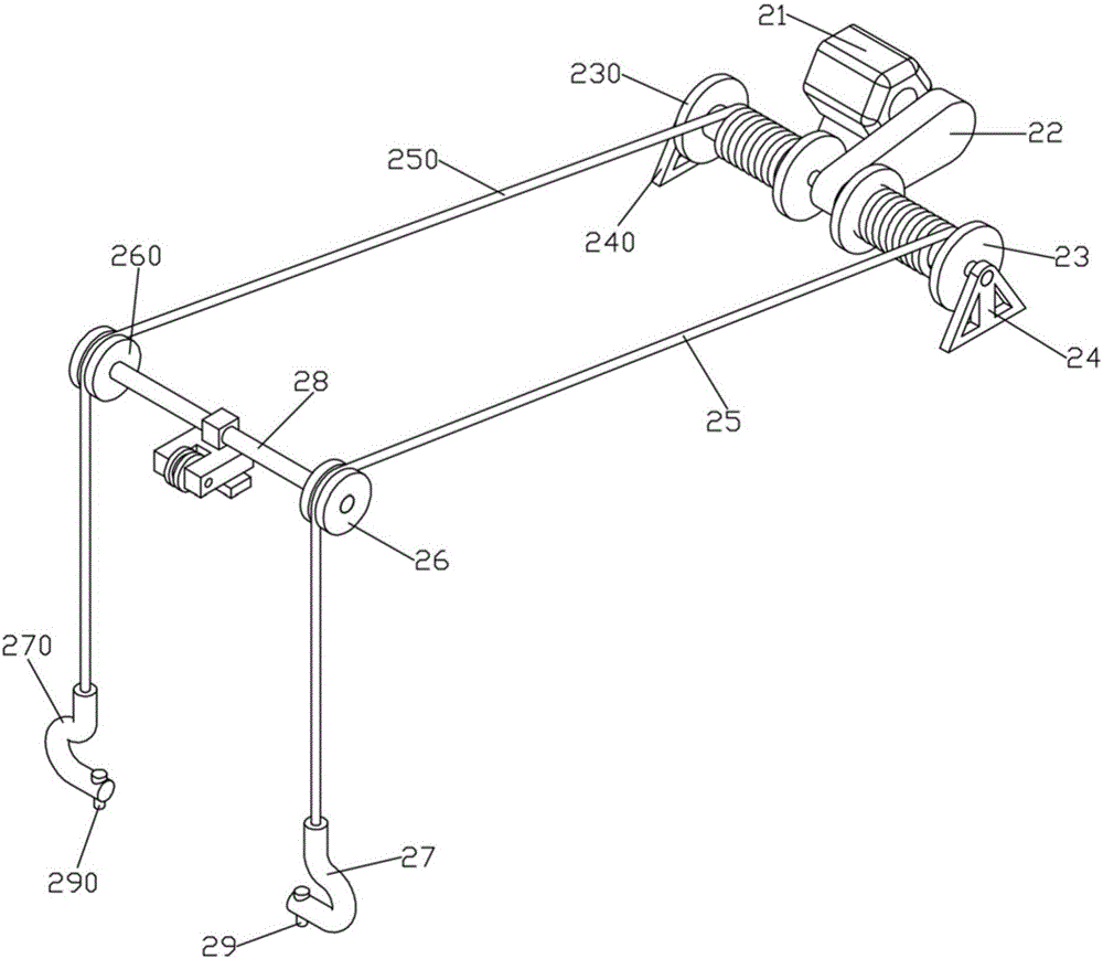 No-swing hanging basket device with automatic positioning function