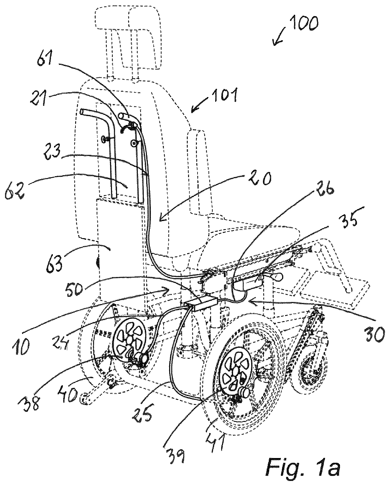 Wheelchair brake assembly and a wheelchair comprising the wheelchair brake assembly