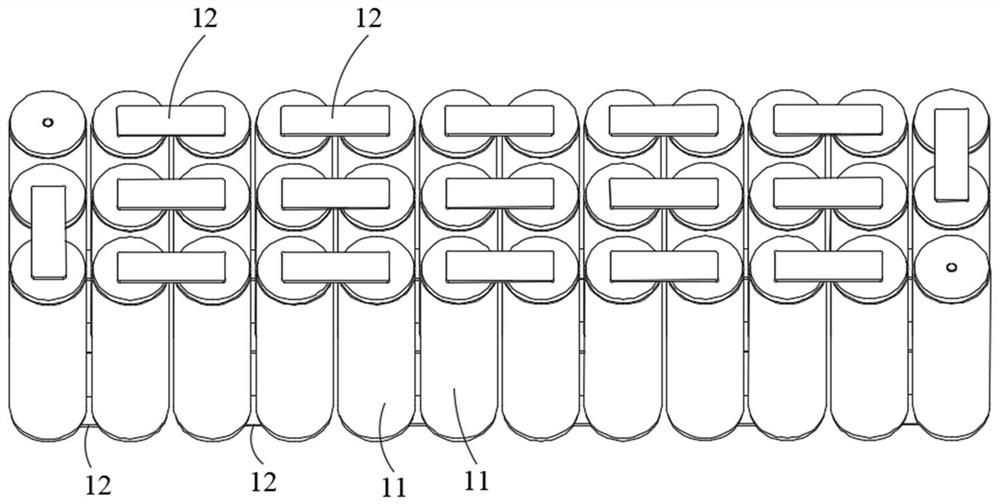 Integrated high-voltage multi-stage battery, battery system and production method