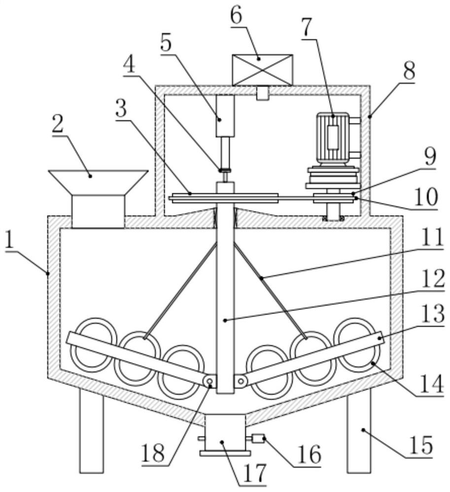 Traffic road and bridge construction material mixing treatment device