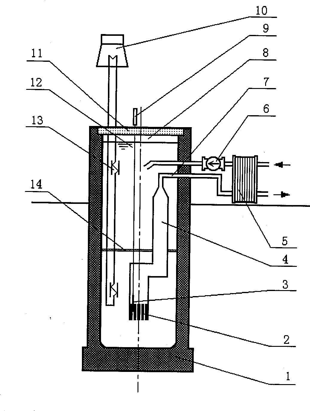 Heat supplying nuclear reactor with forced-circulation cooling deep water including natural circulation