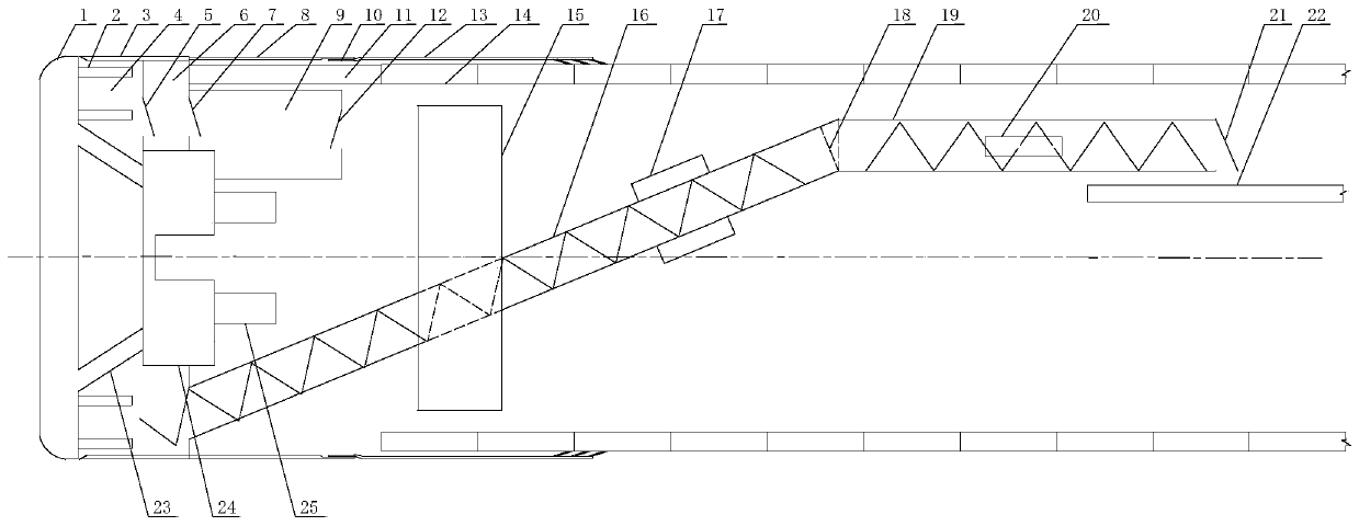 New earth pressure balance shield machine and working method thereof