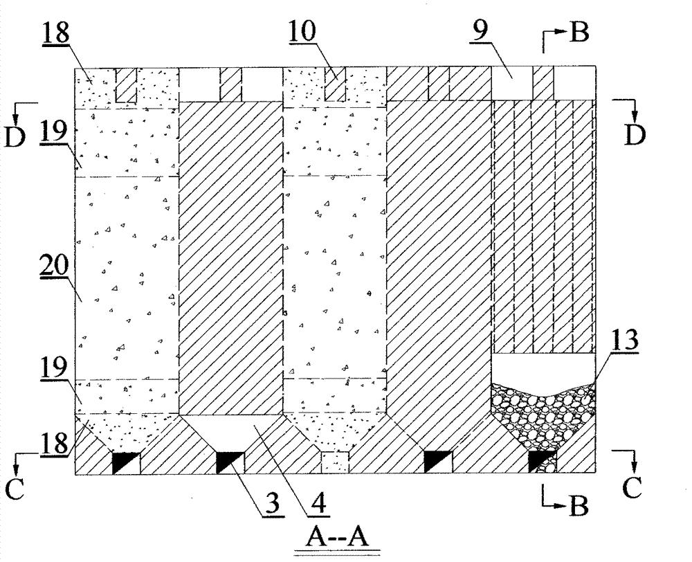 Room-and-pillar major-diameter longhole inverted-step-like segmented lateral caving subsequent filling mining method