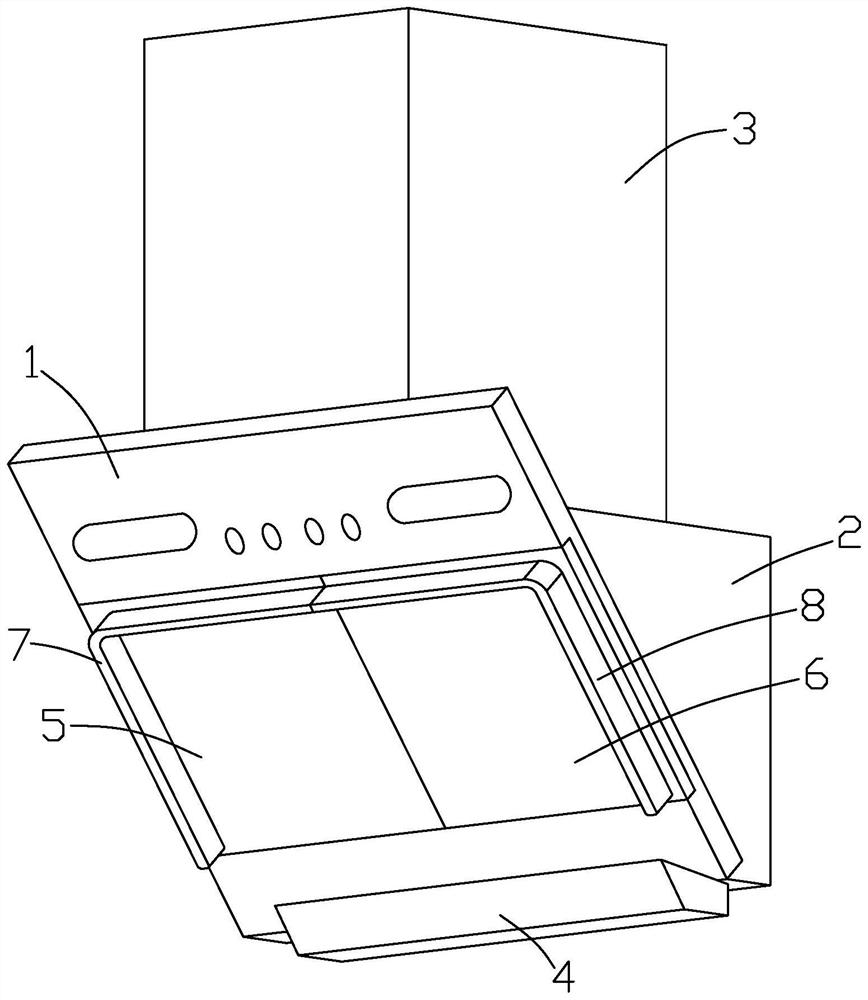 Range hood with sliding door type smoke deflector and manufacturing method thereof