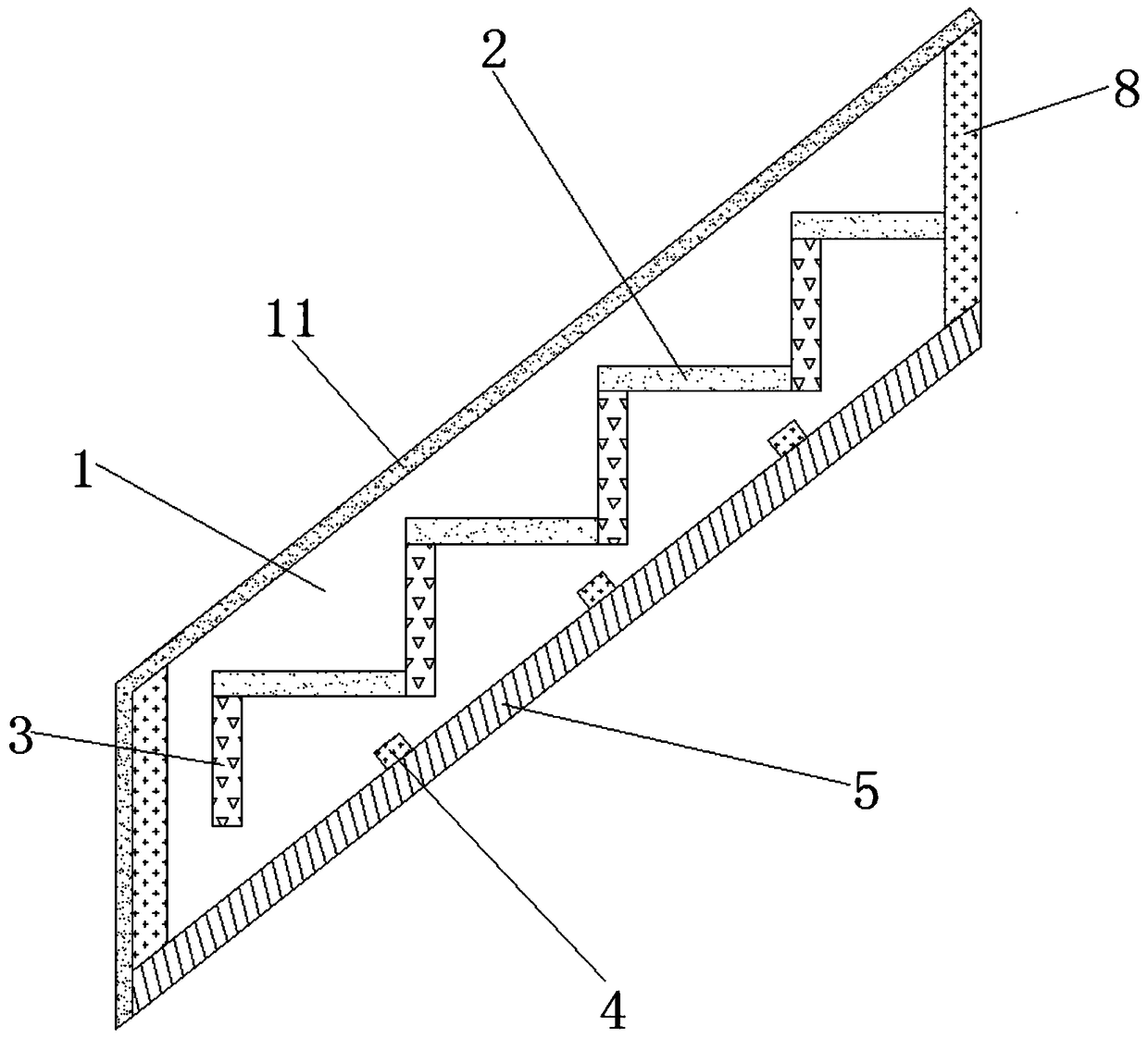 Novel fabricated type steel structure stair cladding system