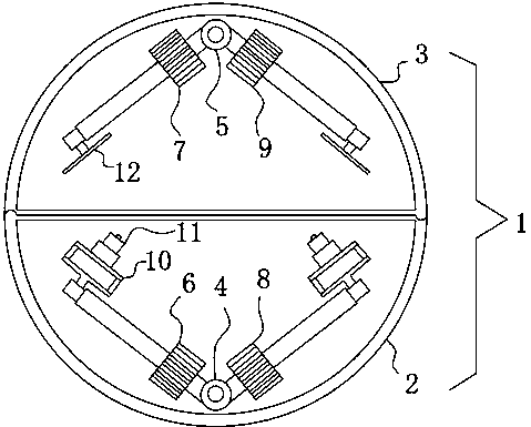 Left and right symmetrical pneumatic winding positioning distance measuring disc