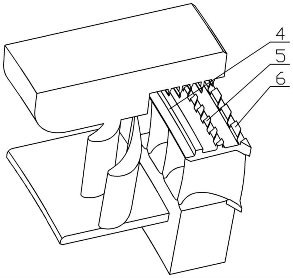 A sealing structure for impeller blade tip of impeller machinery