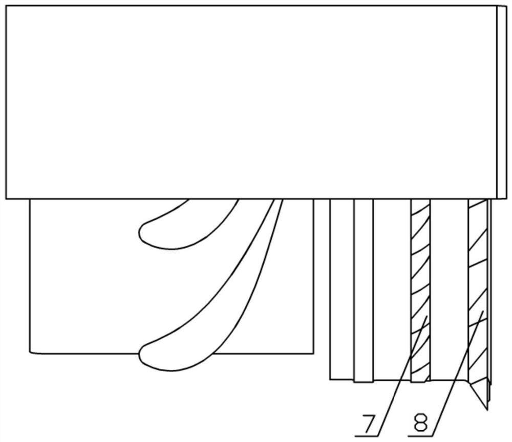 A sealing structure for impeller blade tip of impeller machinery