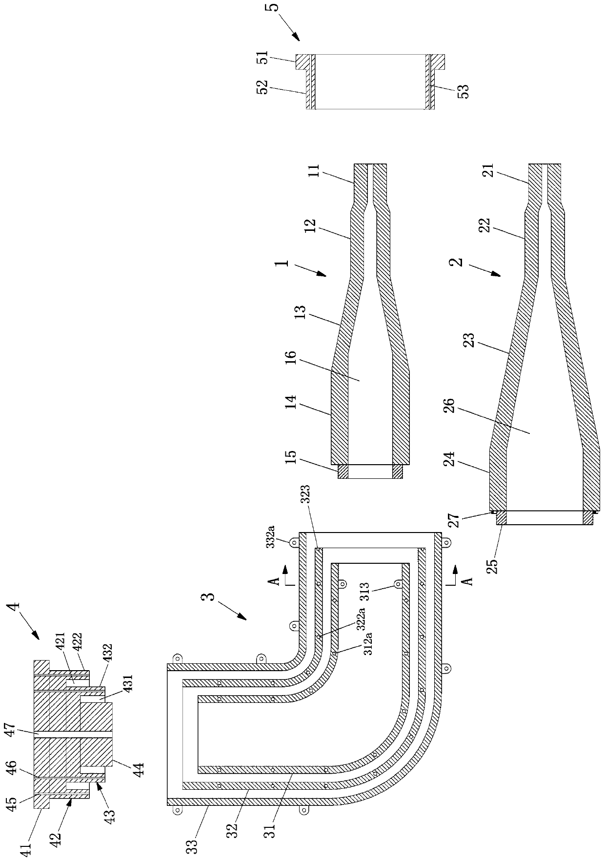 Device for making biaxially oriented pvc pipe elbow and method for making the same