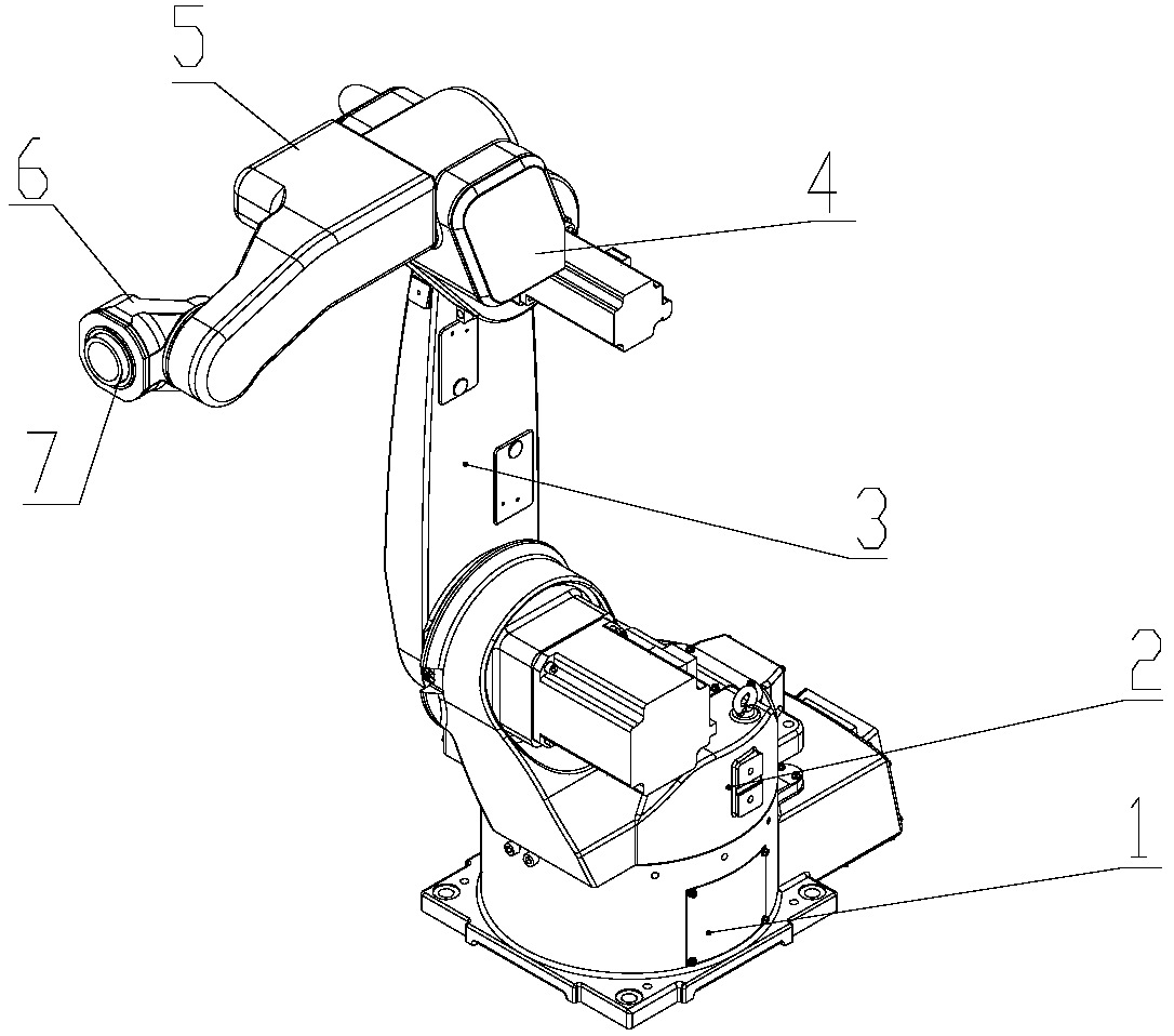 Industrial robot wrist joint structure