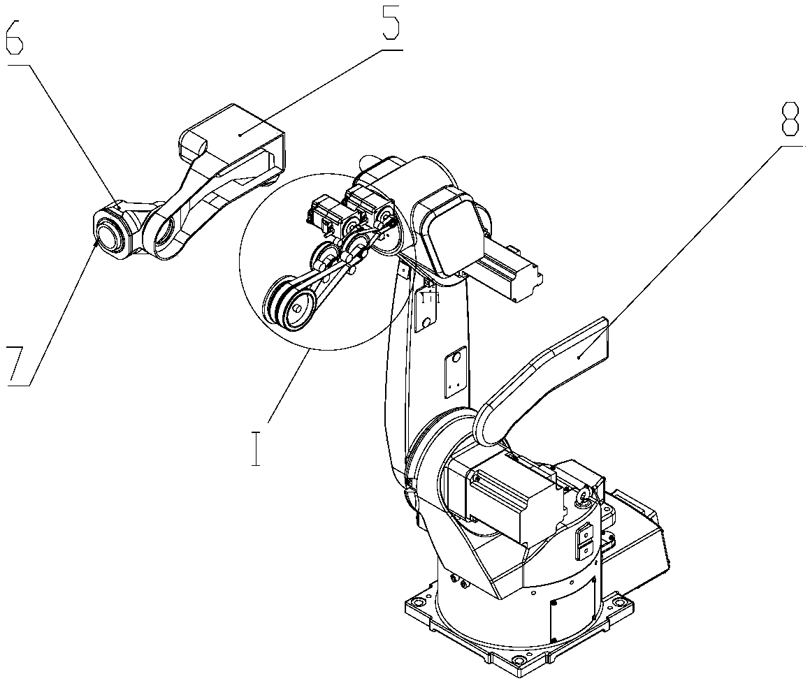 Industrial robot wrist joint structure