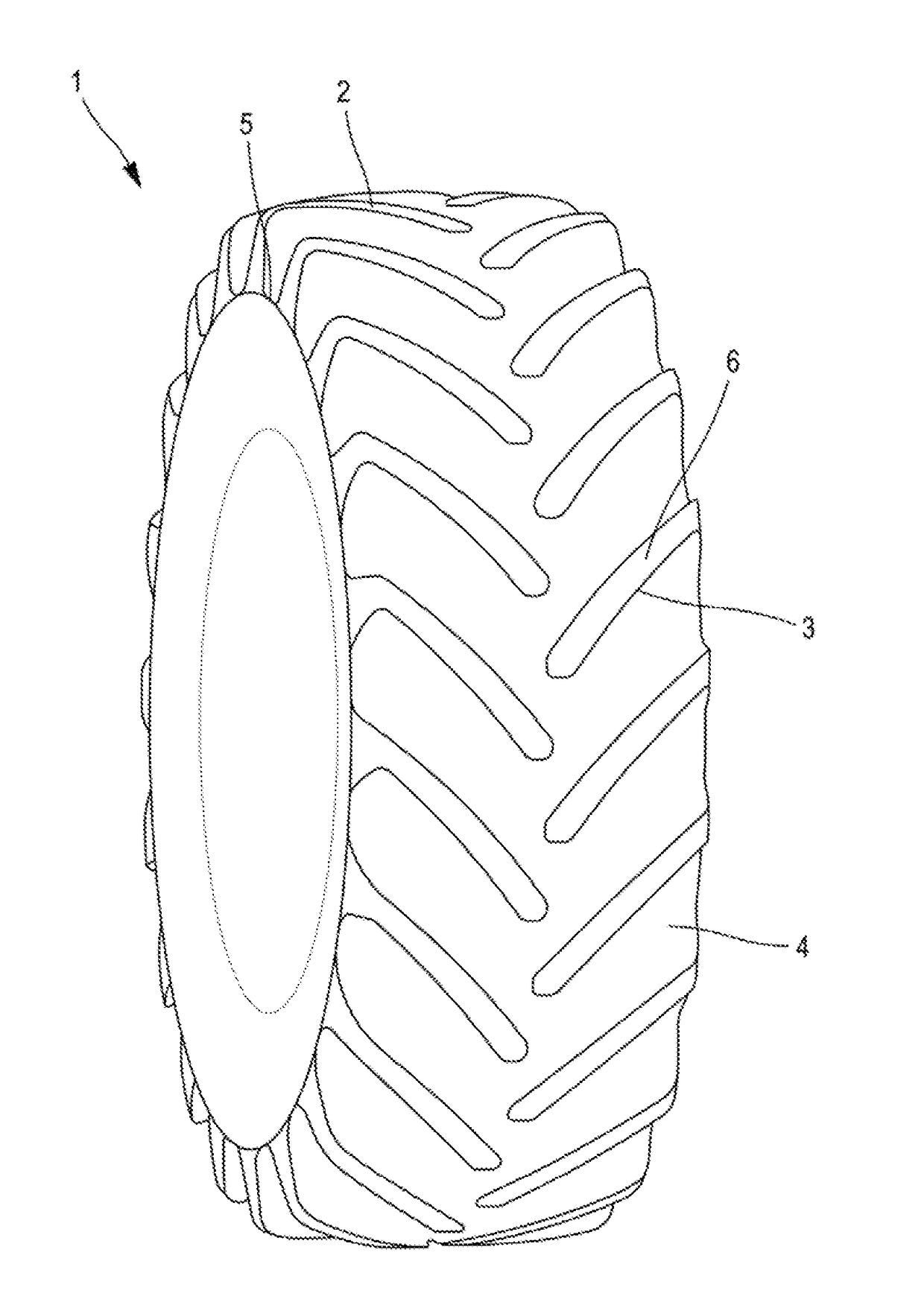 Tire for agricultural vehicle