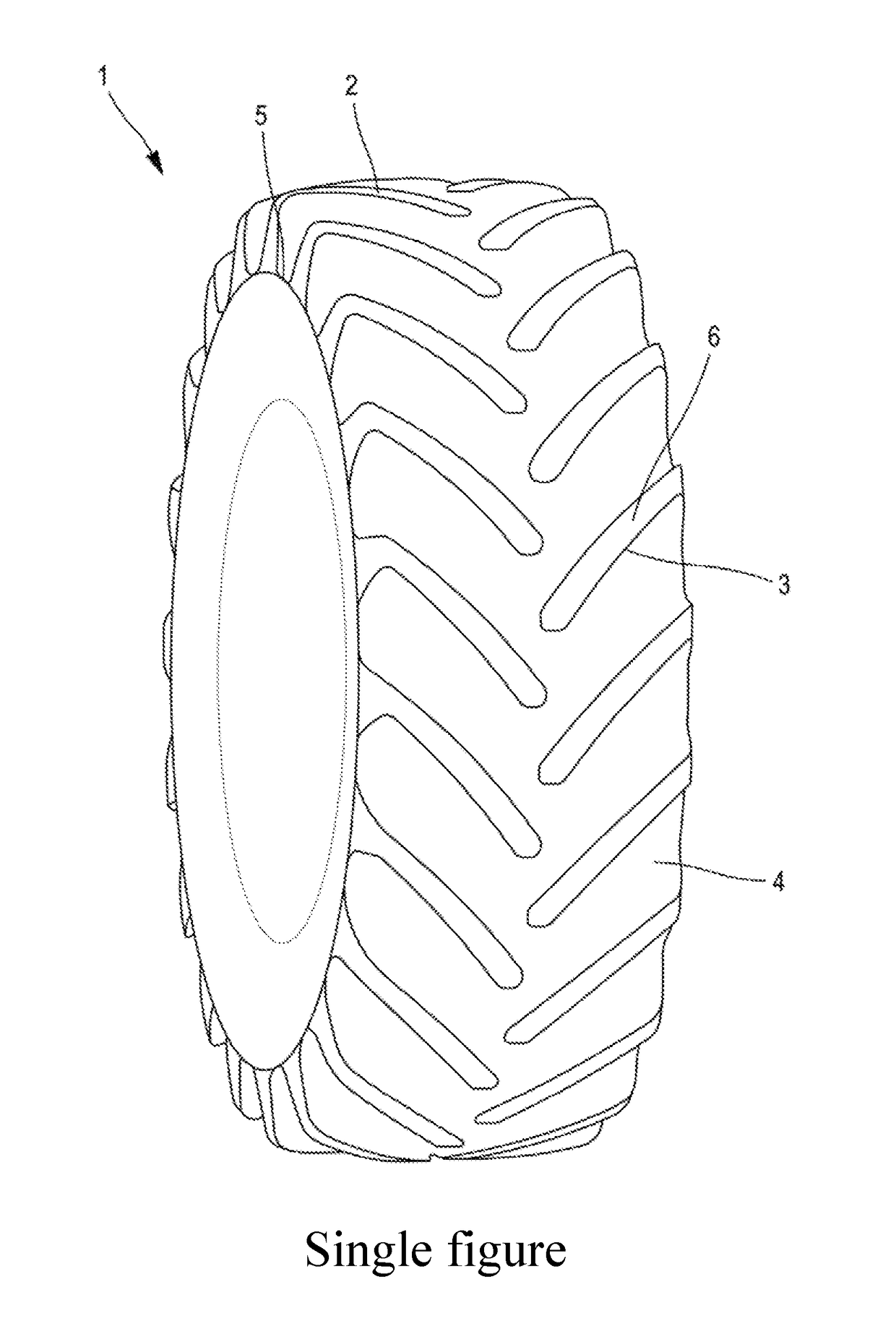 Tire for agricultural vehicle