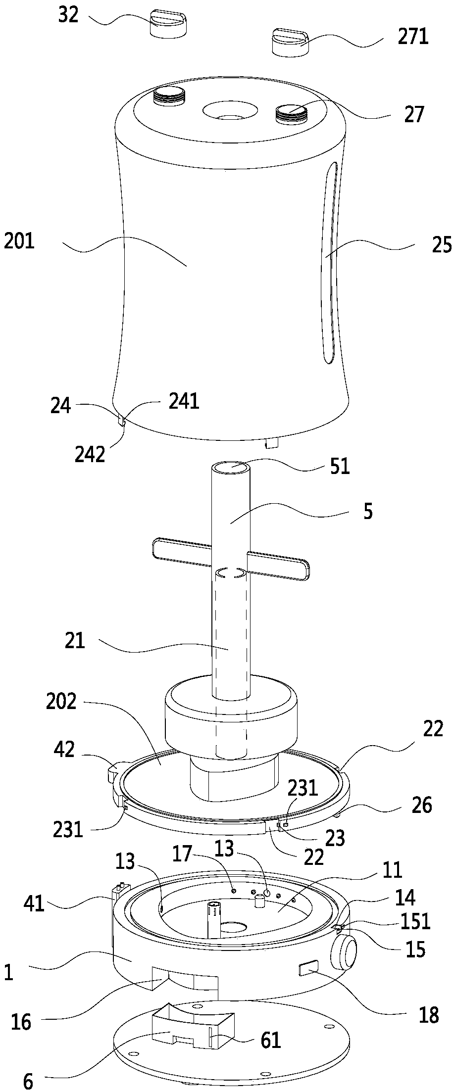 Self-induction working intelligent humidifier and control method thereof