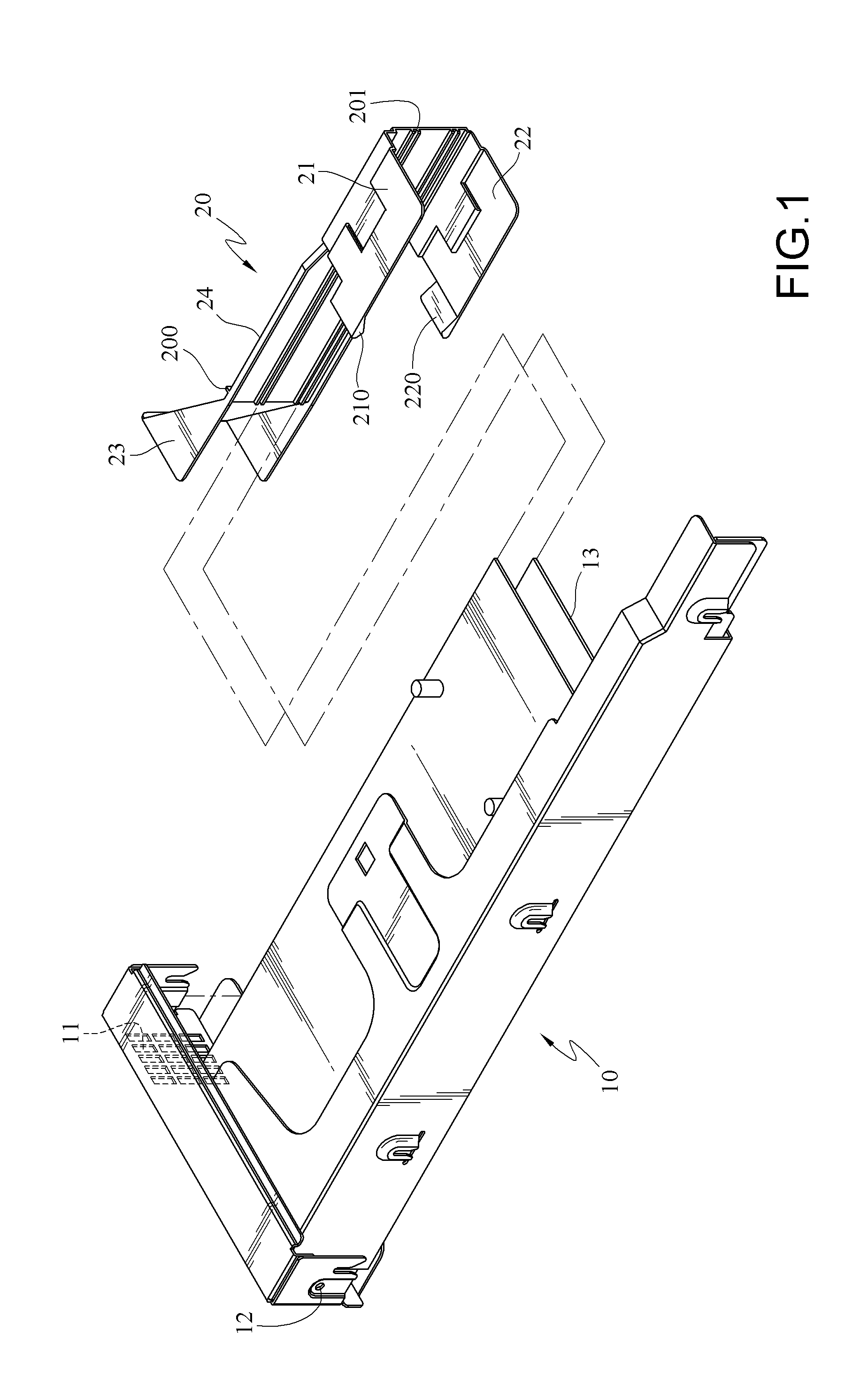 Card fixing structure